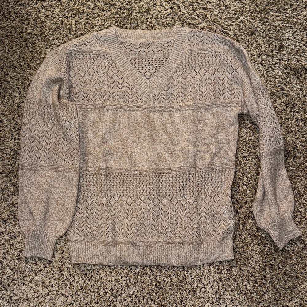 Women's Small Beige Knit Sweater NWOT